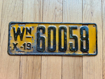 1919 Washington State License Plate
