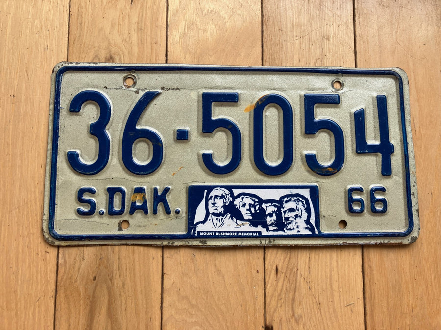 1966 South Dakota License Plate