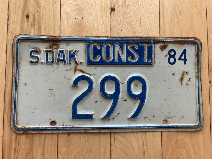 1984 South Dakota Construction Equipment License Plate