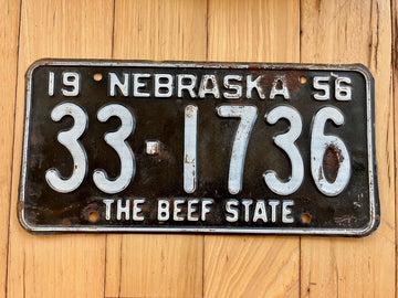 1956 Nebraska License Plate