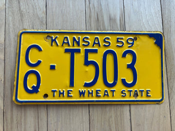 1958 Kansas Truck License Plate