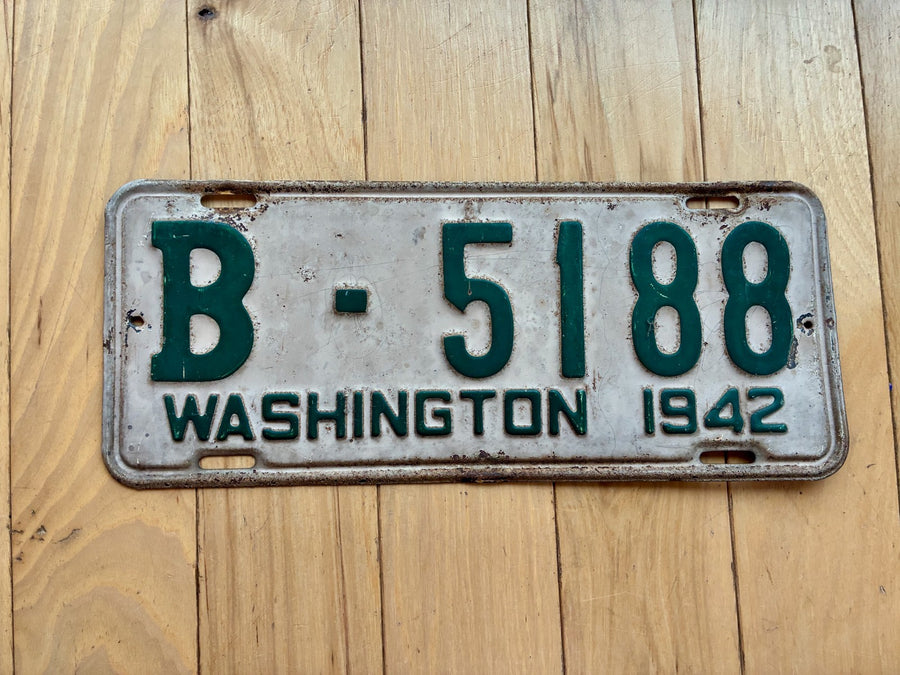 1942 Washington State Pierce County License Plate