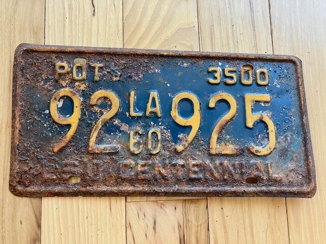 1960 Louisiana License Plate 