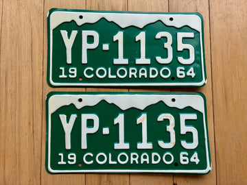 Pair of 1964 Colorado License Plates