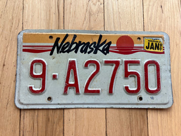 1990 Nebraska License Plate