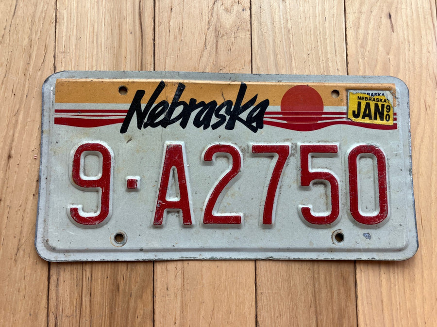 1990 Nebraska License Plate