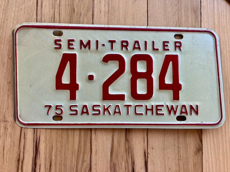 1975 Saskatchewan Semi-Trailer License Plate
