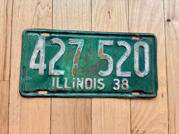 1938 Illinois License Plate