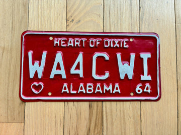 1964 Alabama Amateur Radio License Plate