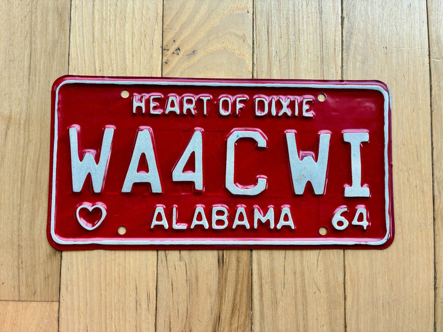 1964 Alabama Amateur Radio License Plate