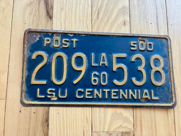 1960 Louisiana License Plate