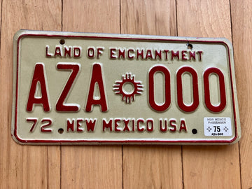 1975 New Mexico Sample License Plate