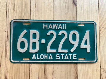 1961 Hawaii License Plate