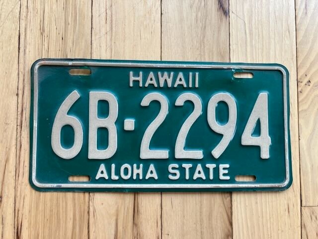 1961 Hawaii License Plate