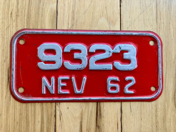 1962 Nevada Parked Mobile Home License Plate