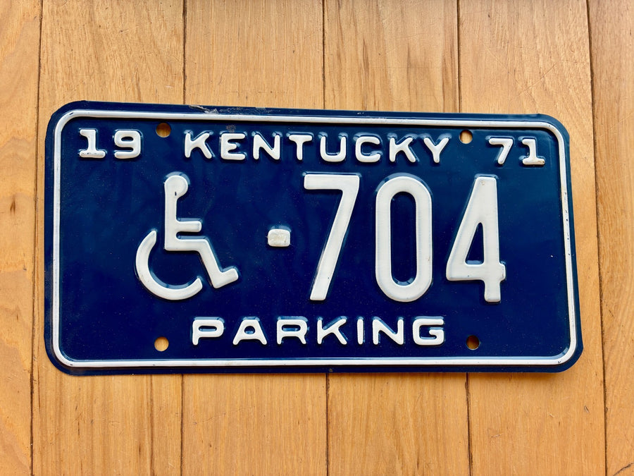 1971 Kentucky Handicapped Parking License Plate