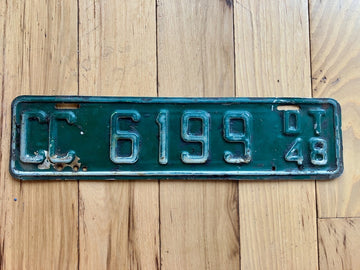 1948 Washington State Common Carrier License Plate
