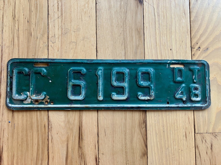 1948 Washington State Common Carrier License Plate