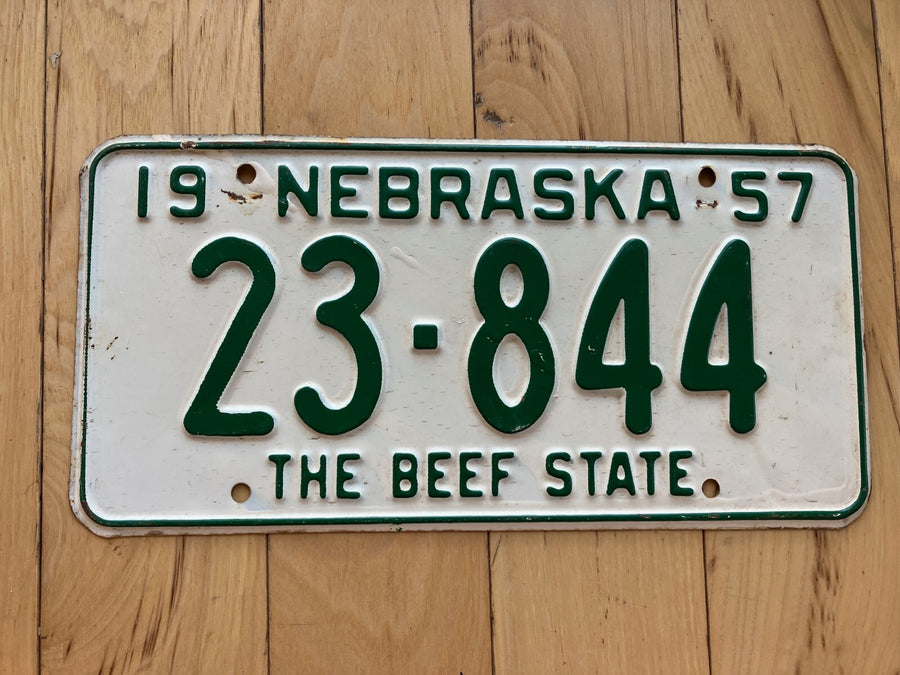 1957 Nebraska License Plate