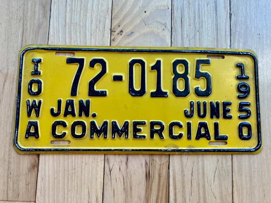 1950 Iowa Commercial License Plate