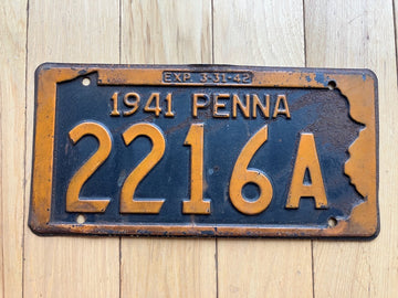 1941 Pennsylvania License Plate