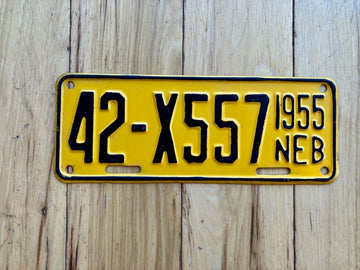 1955 Nebraska Farm Trailer License Plate