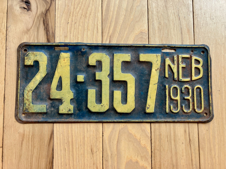 1930 Nebraska License Plate