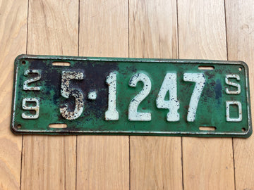 1929 South Dakota License Plate