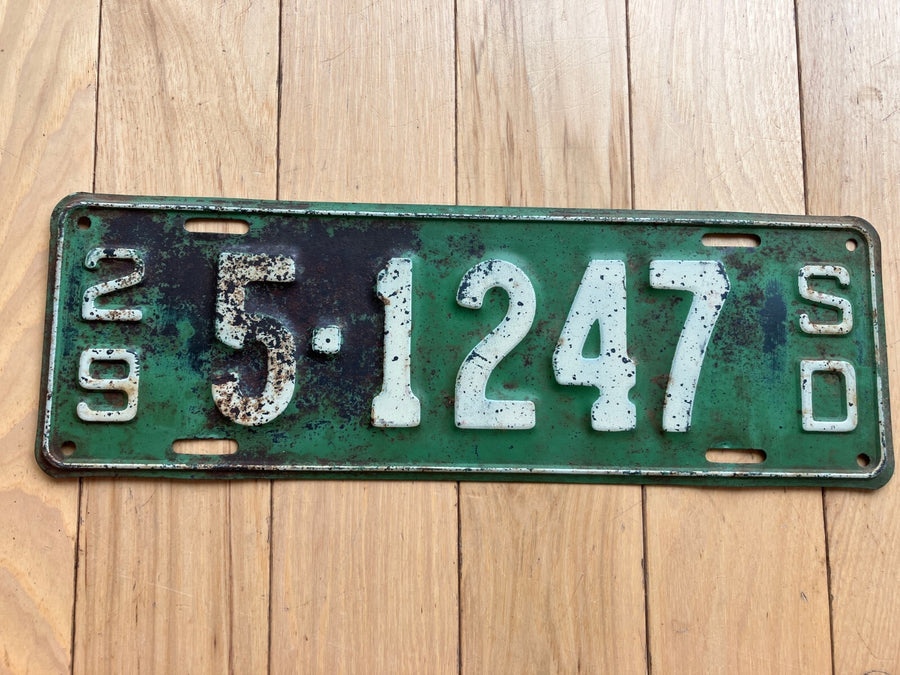 1929 South Dakota License Plate