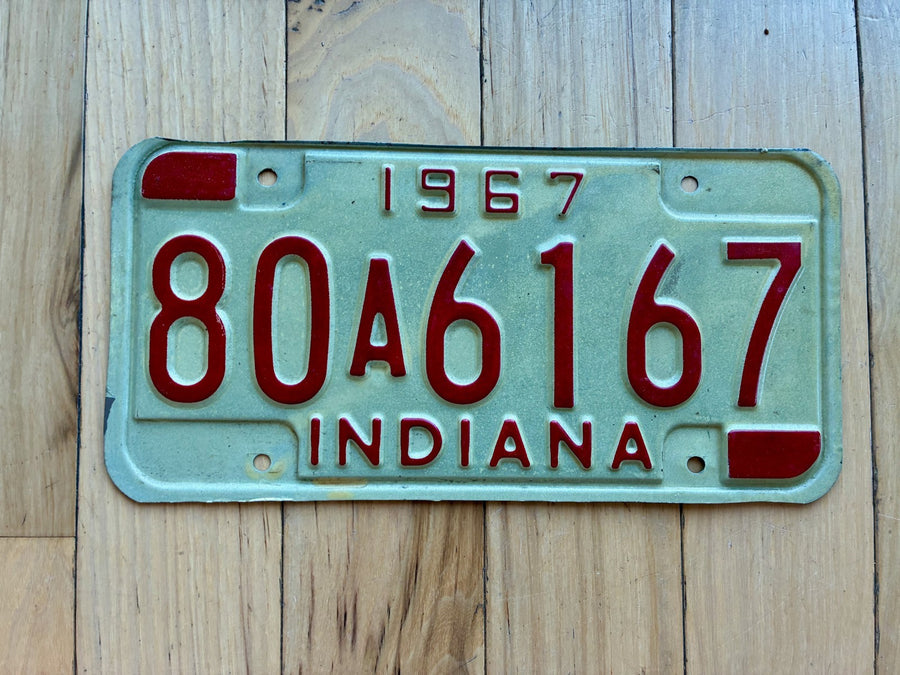 1967 Indiana License Plate