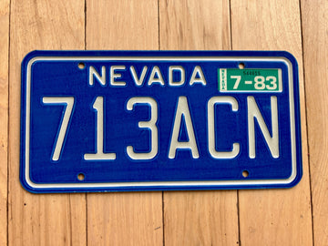 1983 Nevada License Plate