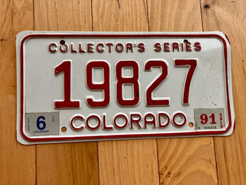 1991 Colorado Collectors Series License Plate