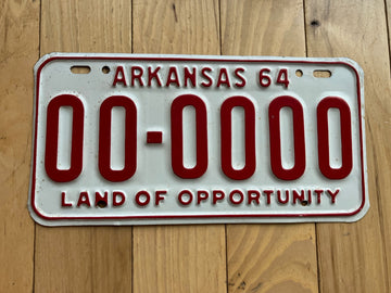 1964 Arkansas Sample License Plate