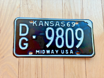 1969 Kansas License Plate