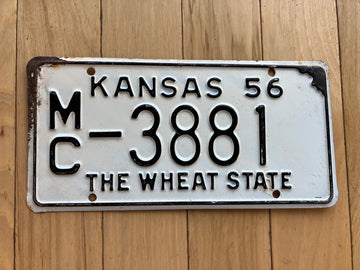 1956 Kansas License Plate