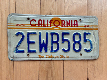 1983 Base California The Golden State License Plate