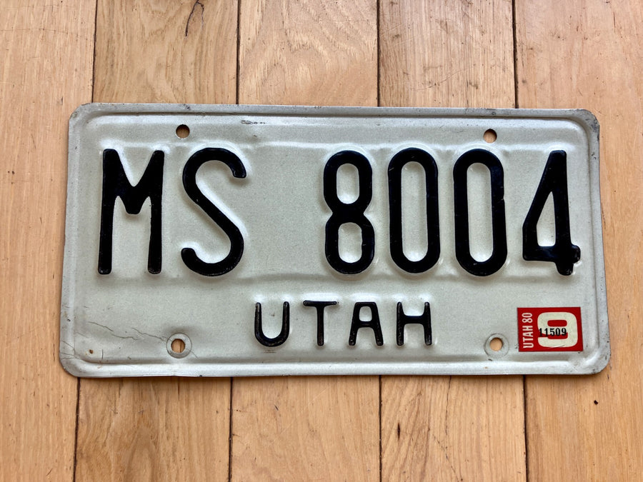 1980 Utah License Plate