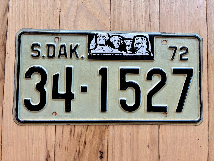 1972 South Dakota License Plate