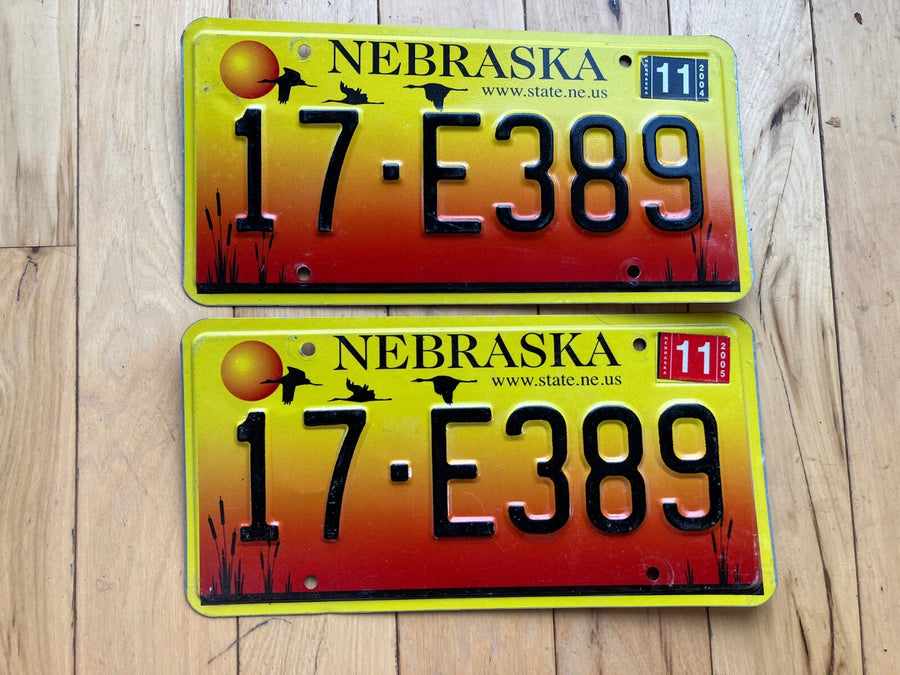 Pair Of 2005 Nebraska License Plates