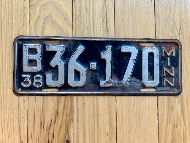 1938 Minnesota License Plate