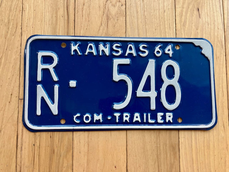 1964 Kansas Commercial Trailer License Plate