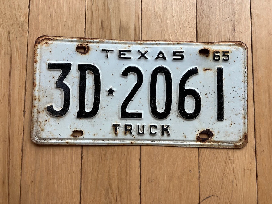 1965 Texas Truck License Plate