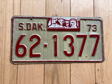 1973 South Dakota License Plate