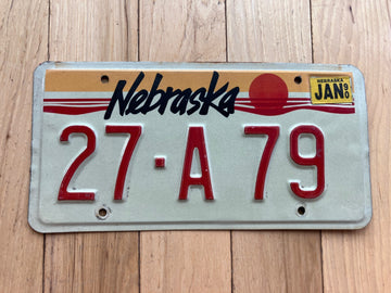 1990 Nebraska License Plate