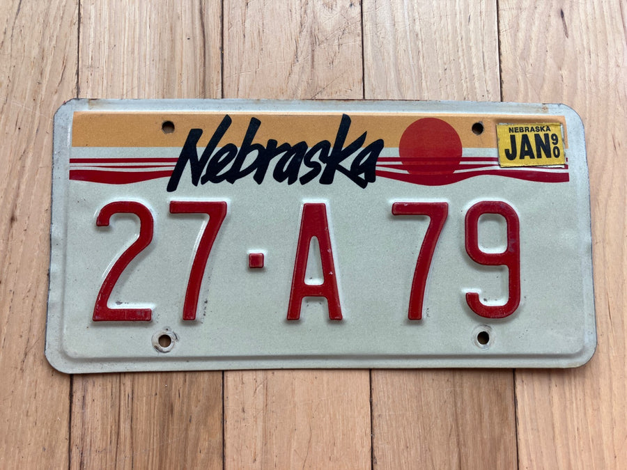 1990 Nebraska License Plate