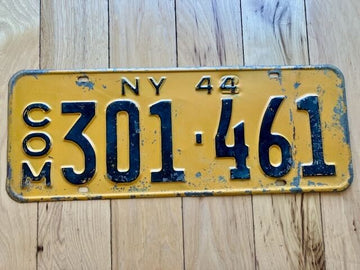 1944 New York Commercial License Plate