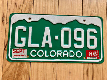 1986 Colorado License Plate