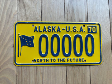1970 Alaska Sample License Plate
