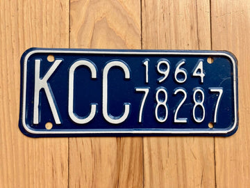 1964 Kansas Corporation Commission License Plate