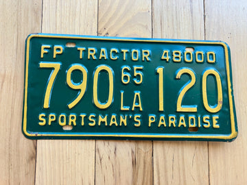 1965 Louisiana FP Tractor License Plate